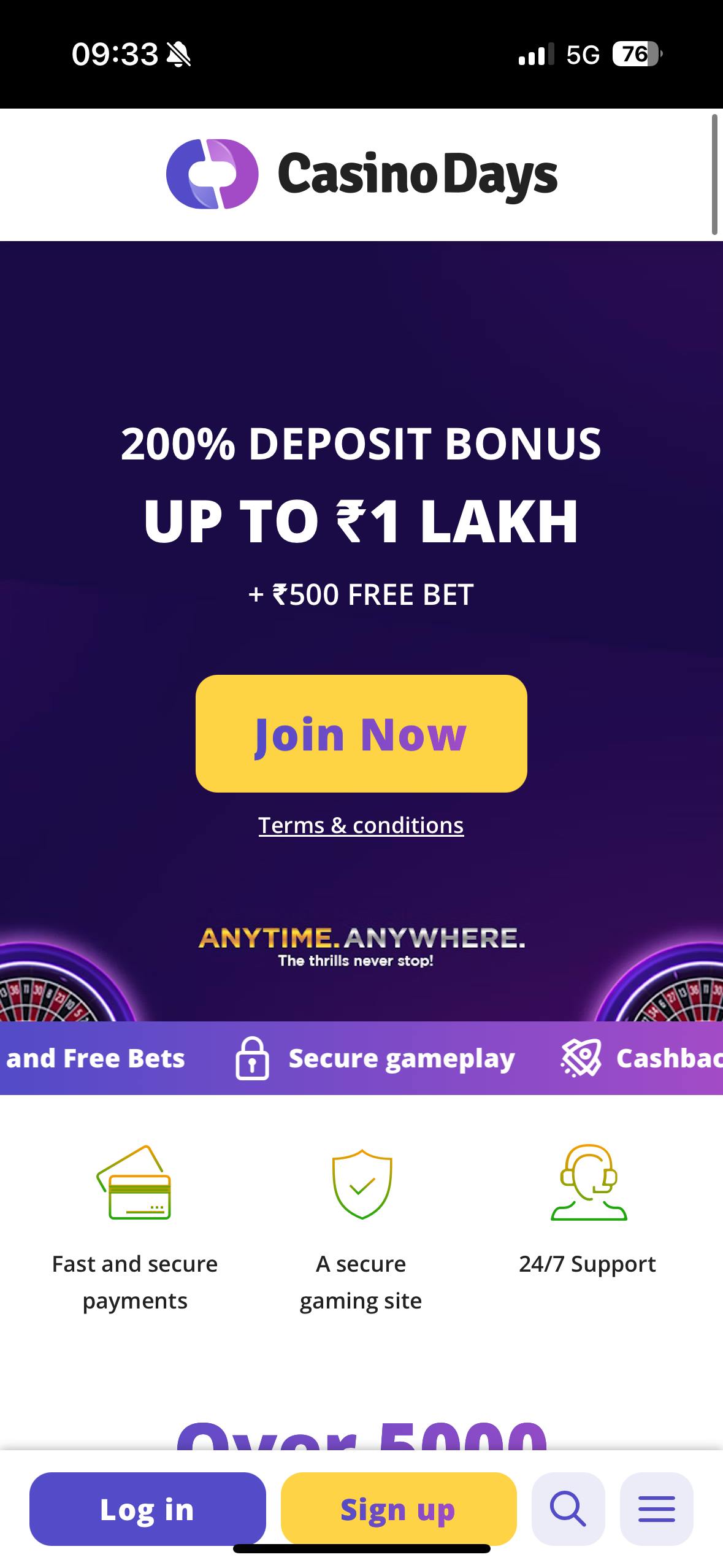 Casino Days India iOS App 1