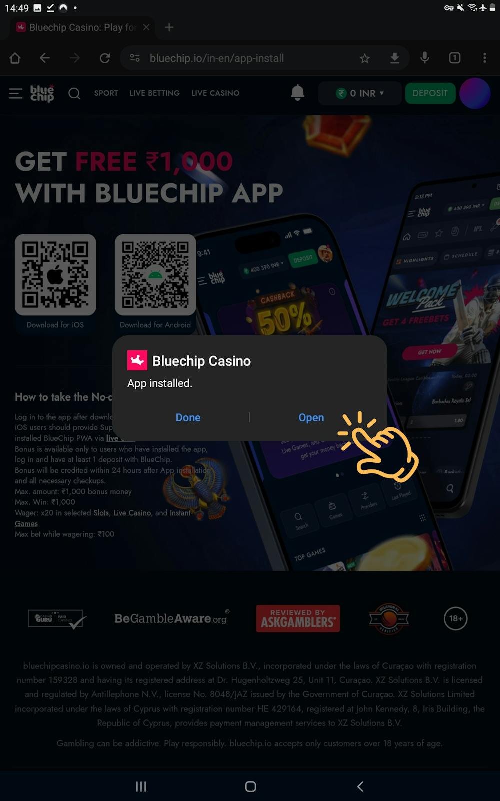 How to Install BlueChip App Android Step 11