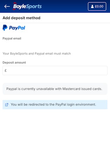 BoyleSports PayPal (UK)