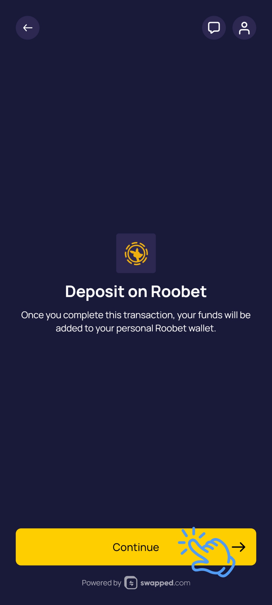 Roobet UPI to Crypto Step 6