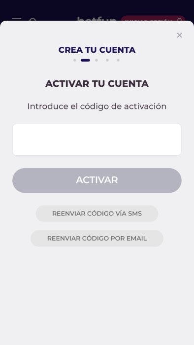 Betfun - Registro 3