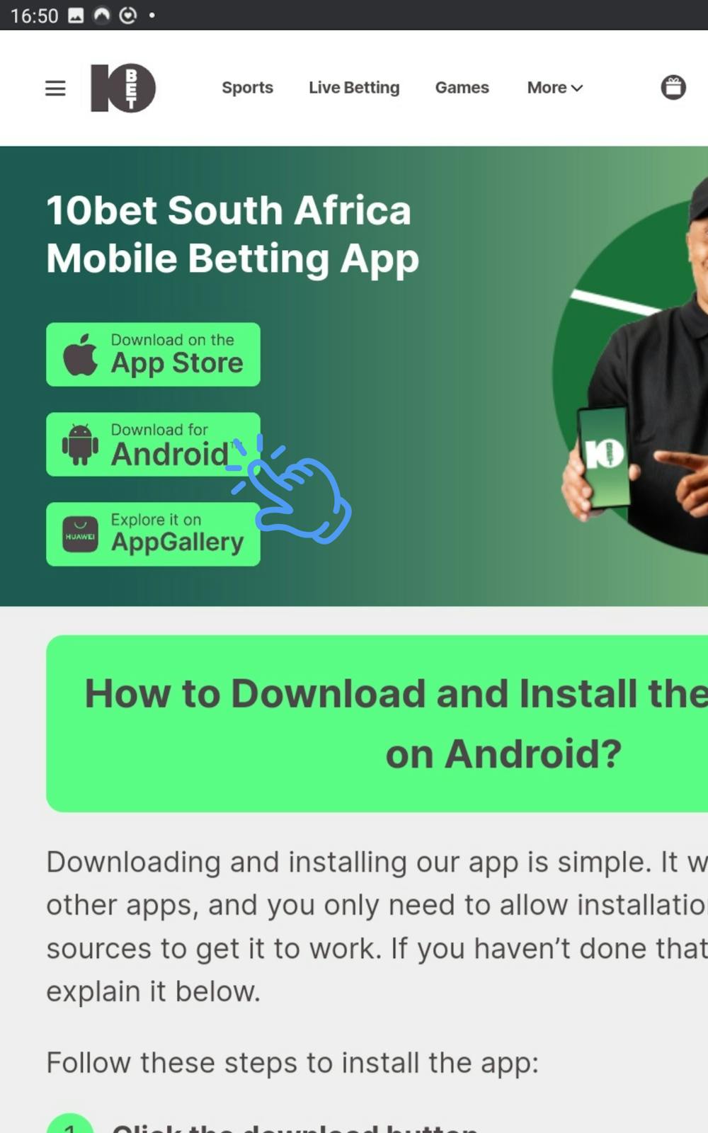 How to Install 10bet App Android Step 8