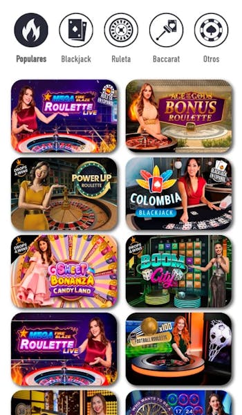 sportium casino en vivo celular