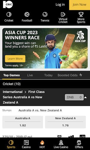 10Cric app cricket betting