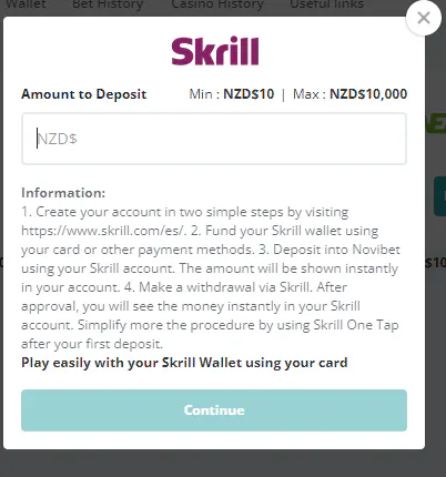 Novibet Skrill