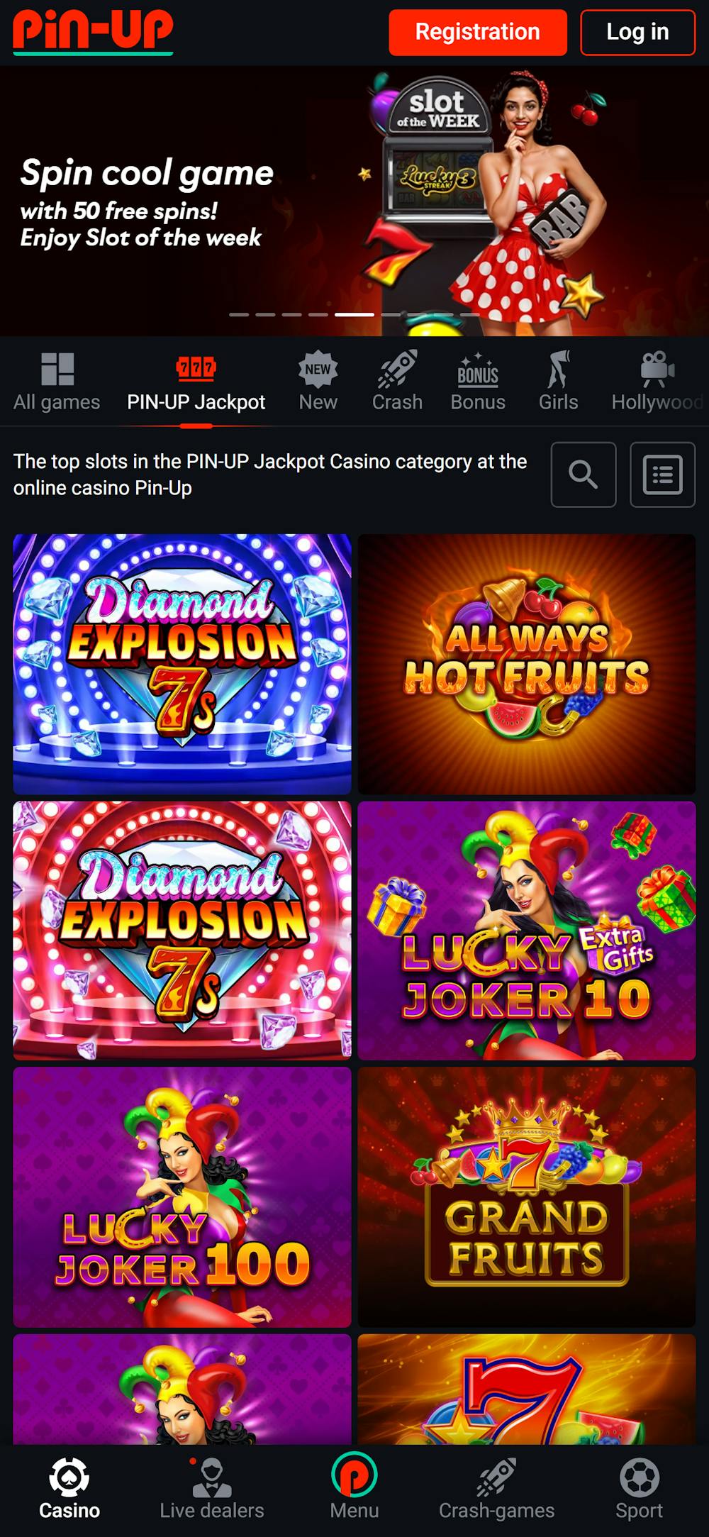 pinup jackpots