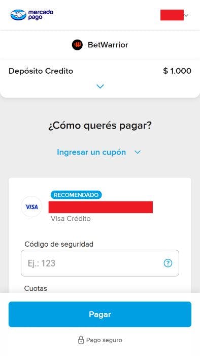 Betwarrior Argentina Depósito 4