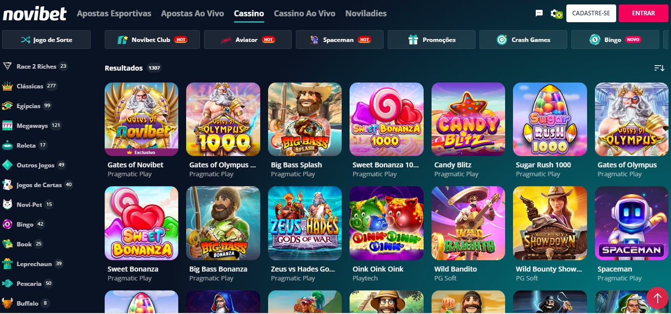 Novibet Brasil cassino slots
