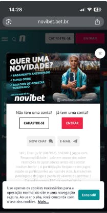 Novibet Brasil cadastro