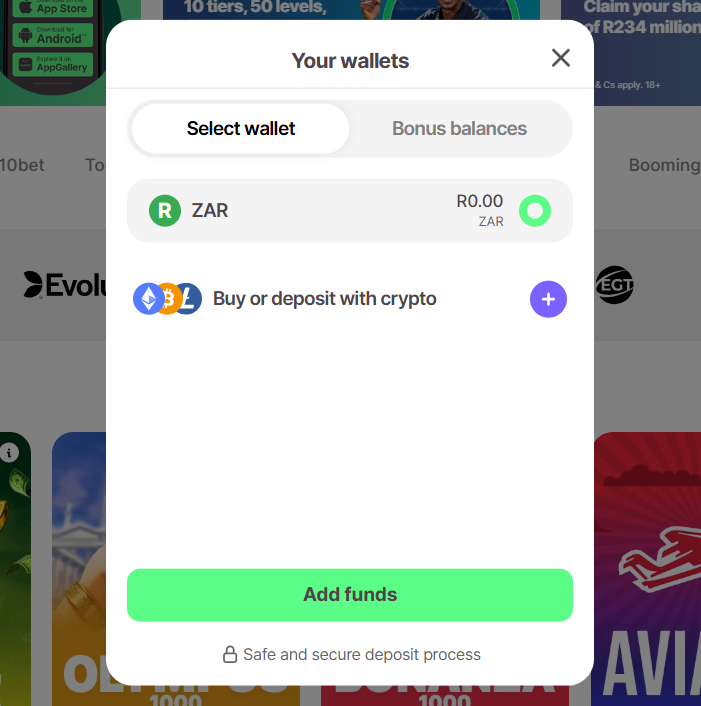 10bet crypto wallet