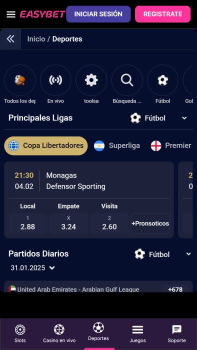 Easybet Argentina apuestas deportivas