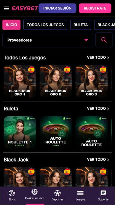 Easybet Argentina casino en vivo