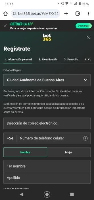 Bet365 Argentina Registro 3