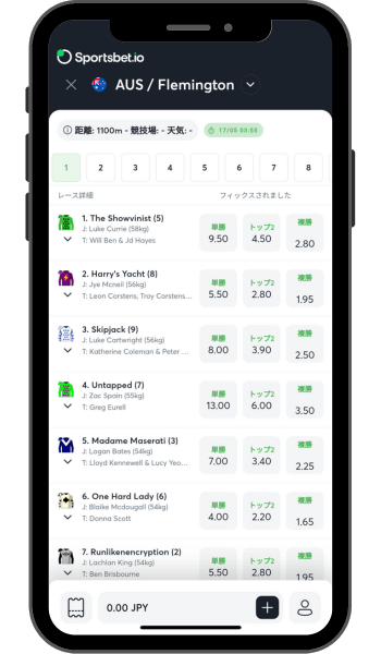 Sportsbet.io 競馬アプリ