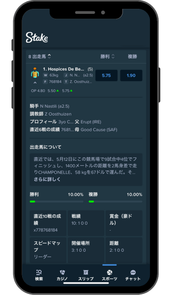 Stake 競馬アプリ