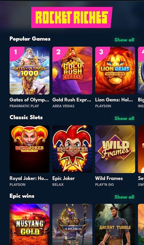 rocket riches pokies preview