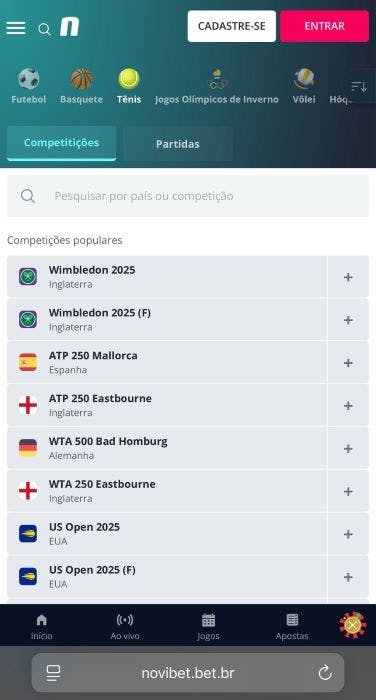 Novibet Brasil tênis