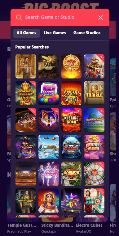 big boost popular searches