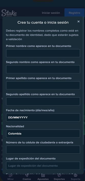 Stake Colombia REGISTRO 2