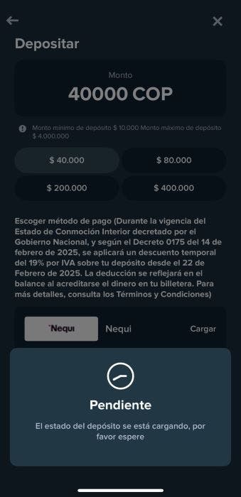Stake Colombia depositar 2