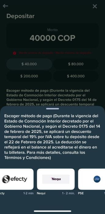 Stake Colombia depositar 4