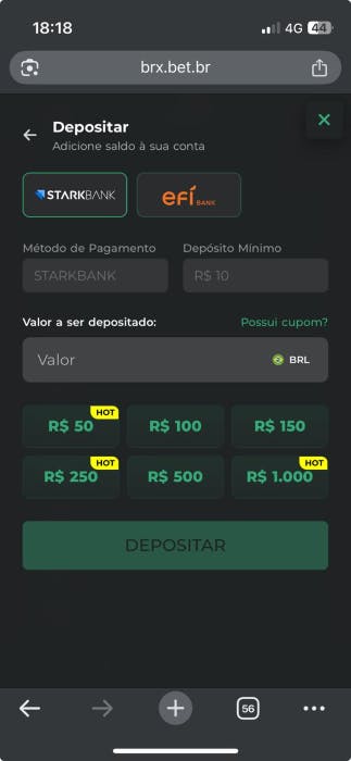 BRX depositar
