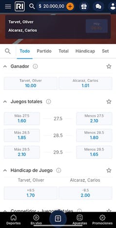 Rivalo Colombia - hacer una apuesta 2