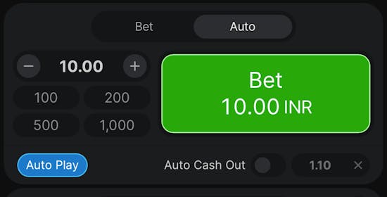Step 2B: Bet with Automatic Cashout