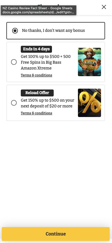 lucky spins personalised offers