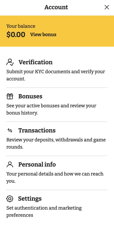 lucky spins account settings