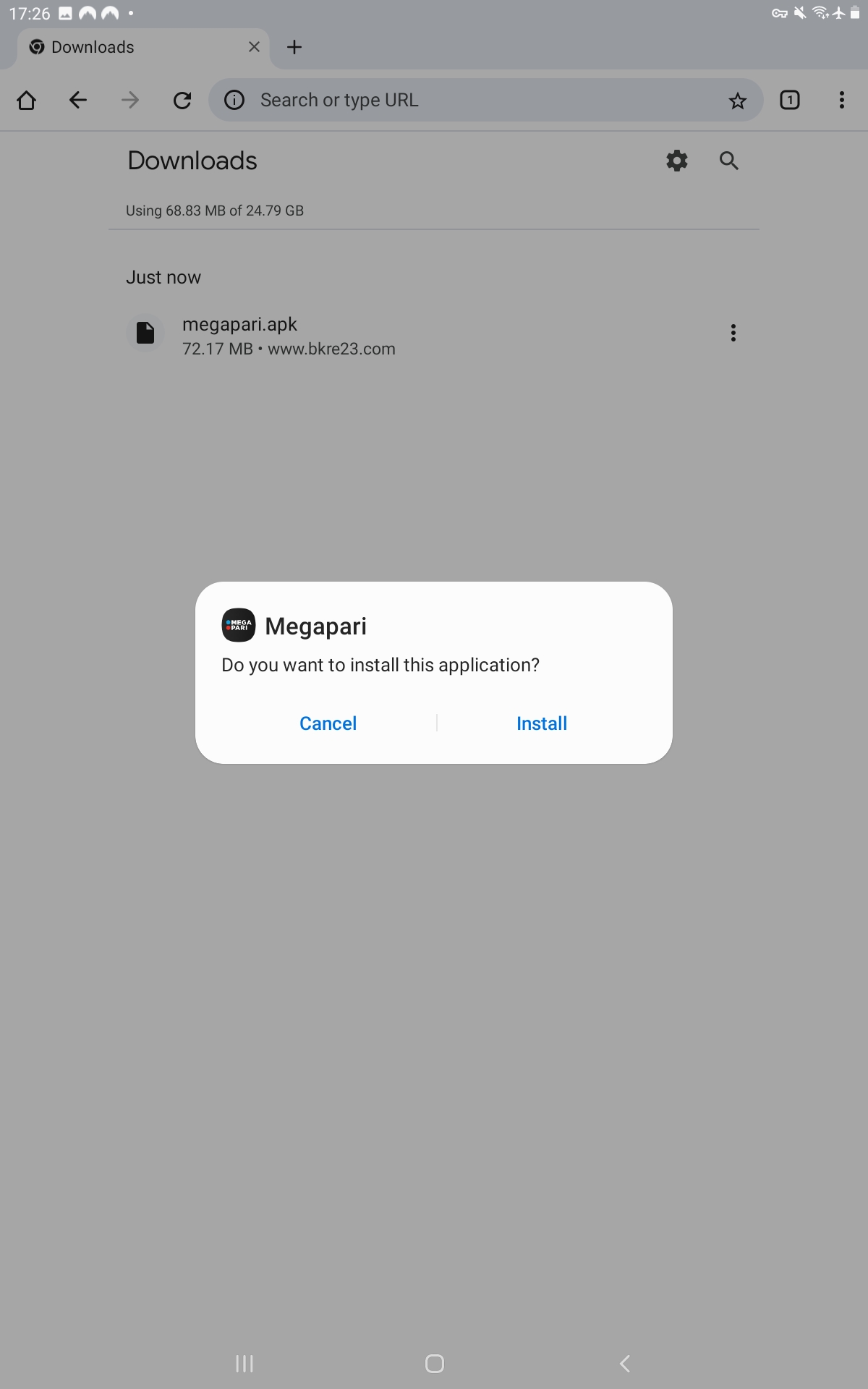 7 - Reprompt or open the APK again