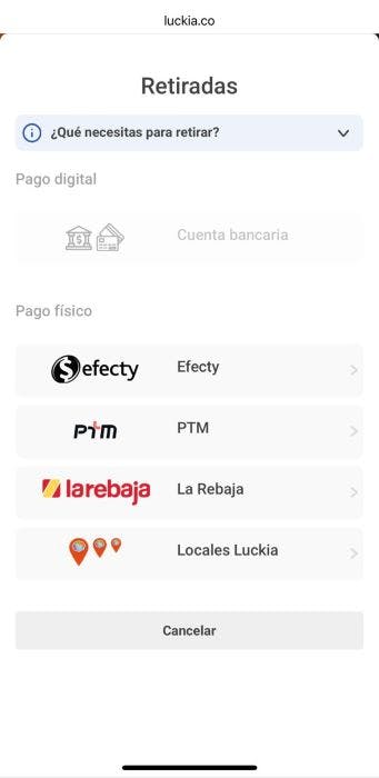 Luckia Colombia retiro 3
