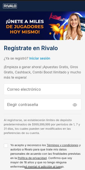 Rivalo Colombia - registrarse 1