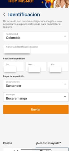 Rivalo Colombia - registrarse 3