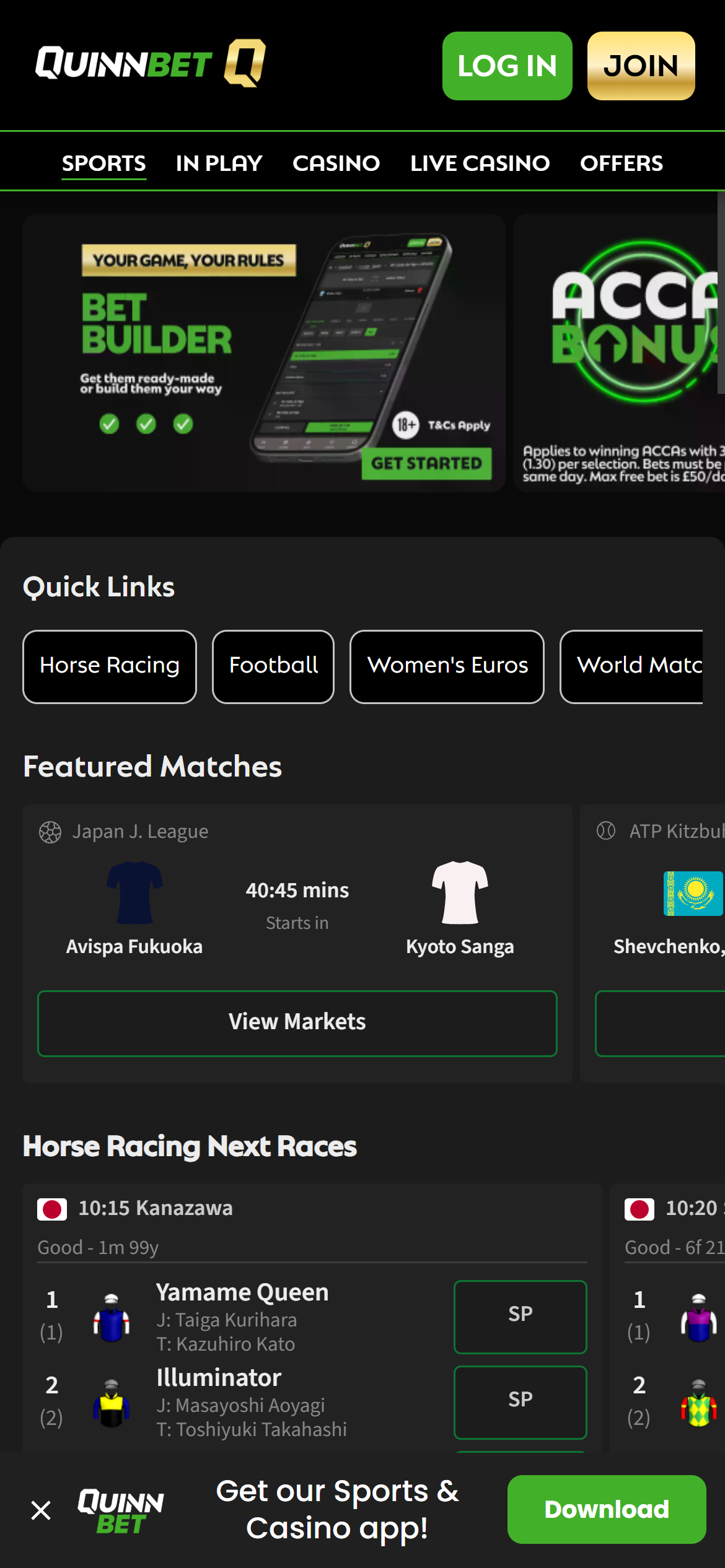 QuinnBet sportsbook