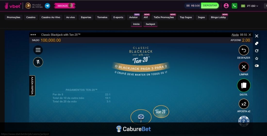 Classic Blackjack with Ten-20