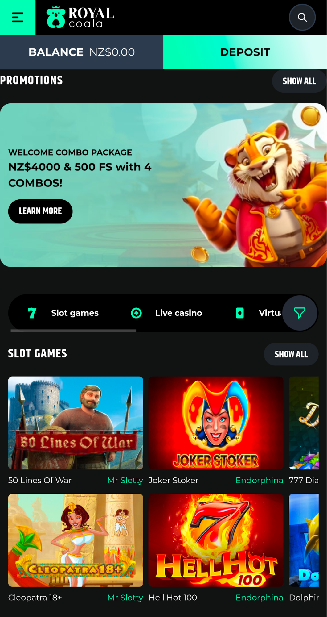 royal coala account and games preview