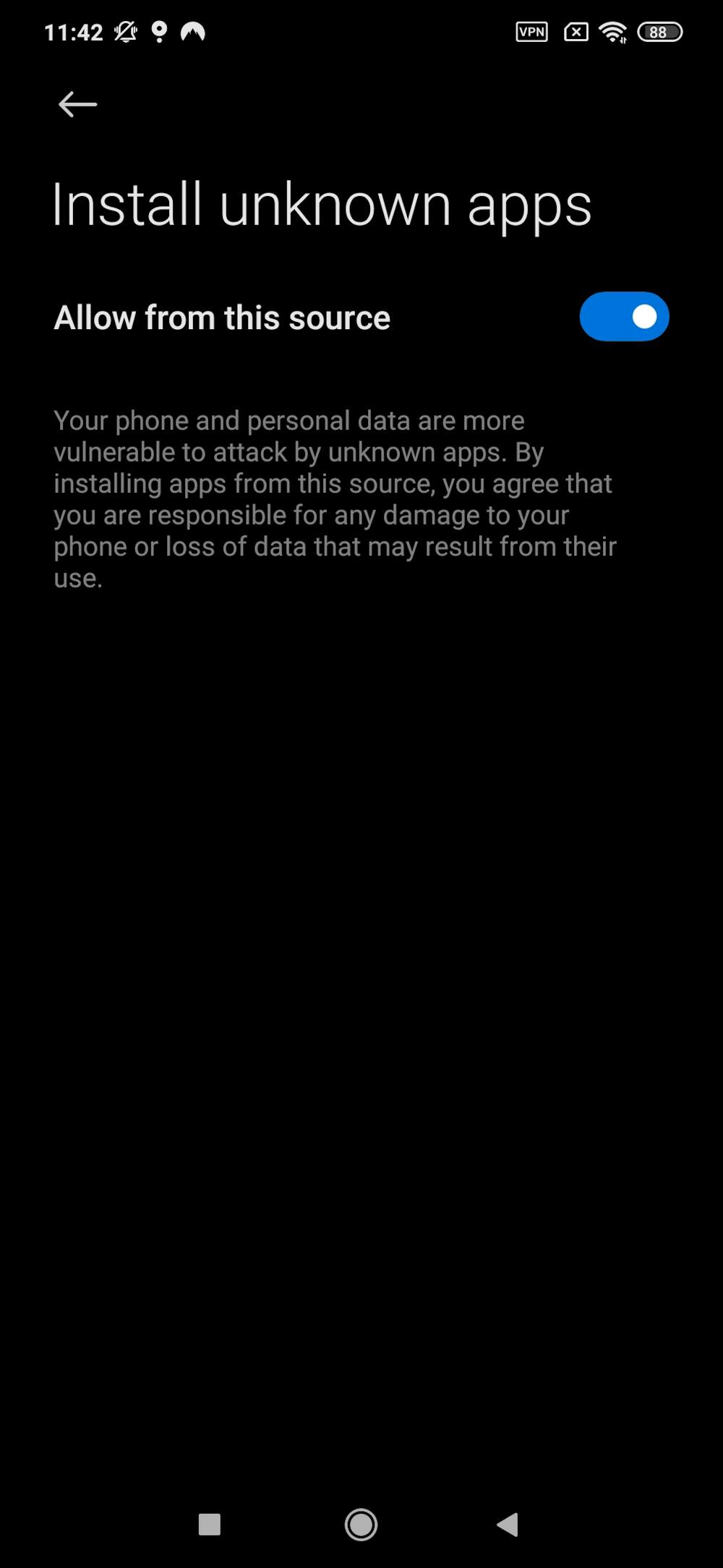 Step8. Turn on the "Allow from this source".