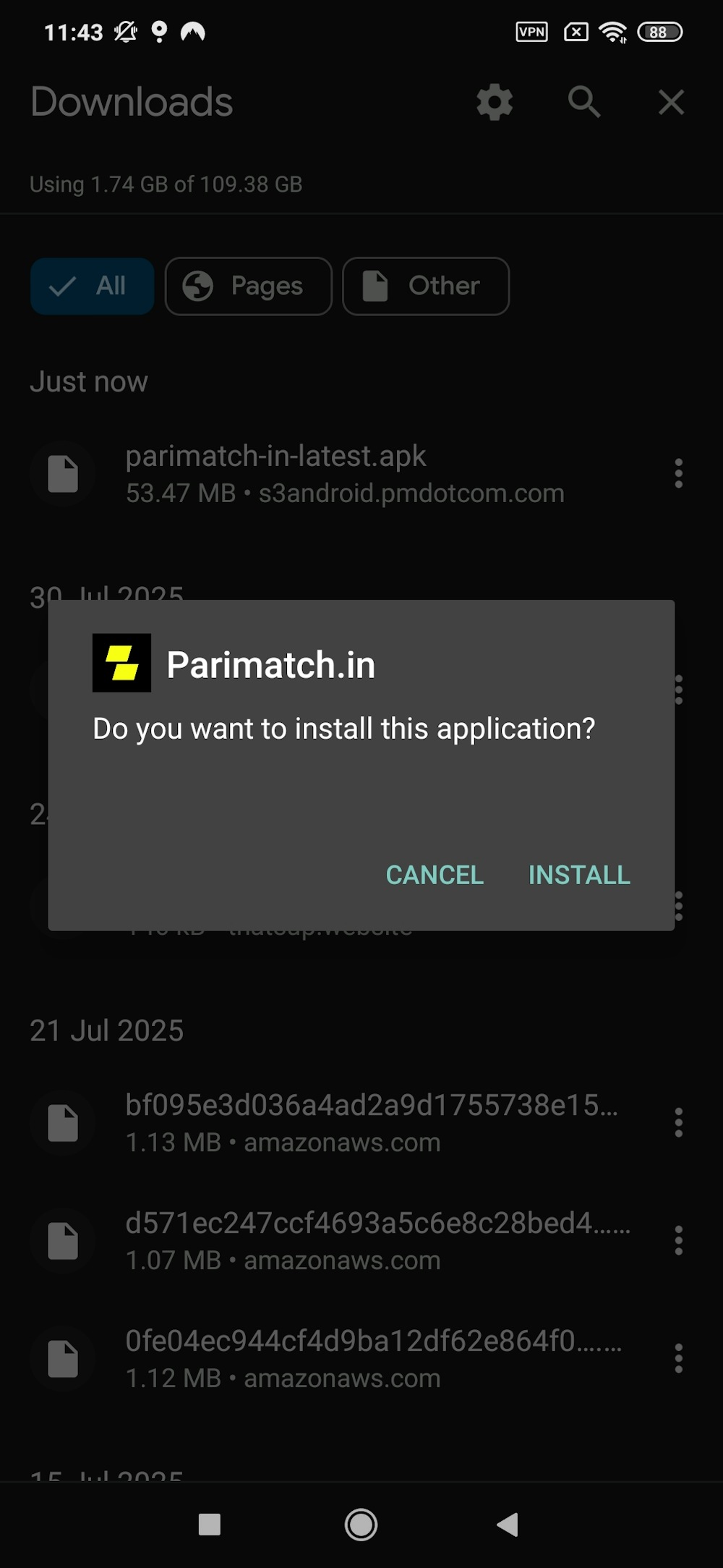 Step11. Initiate the app installation.