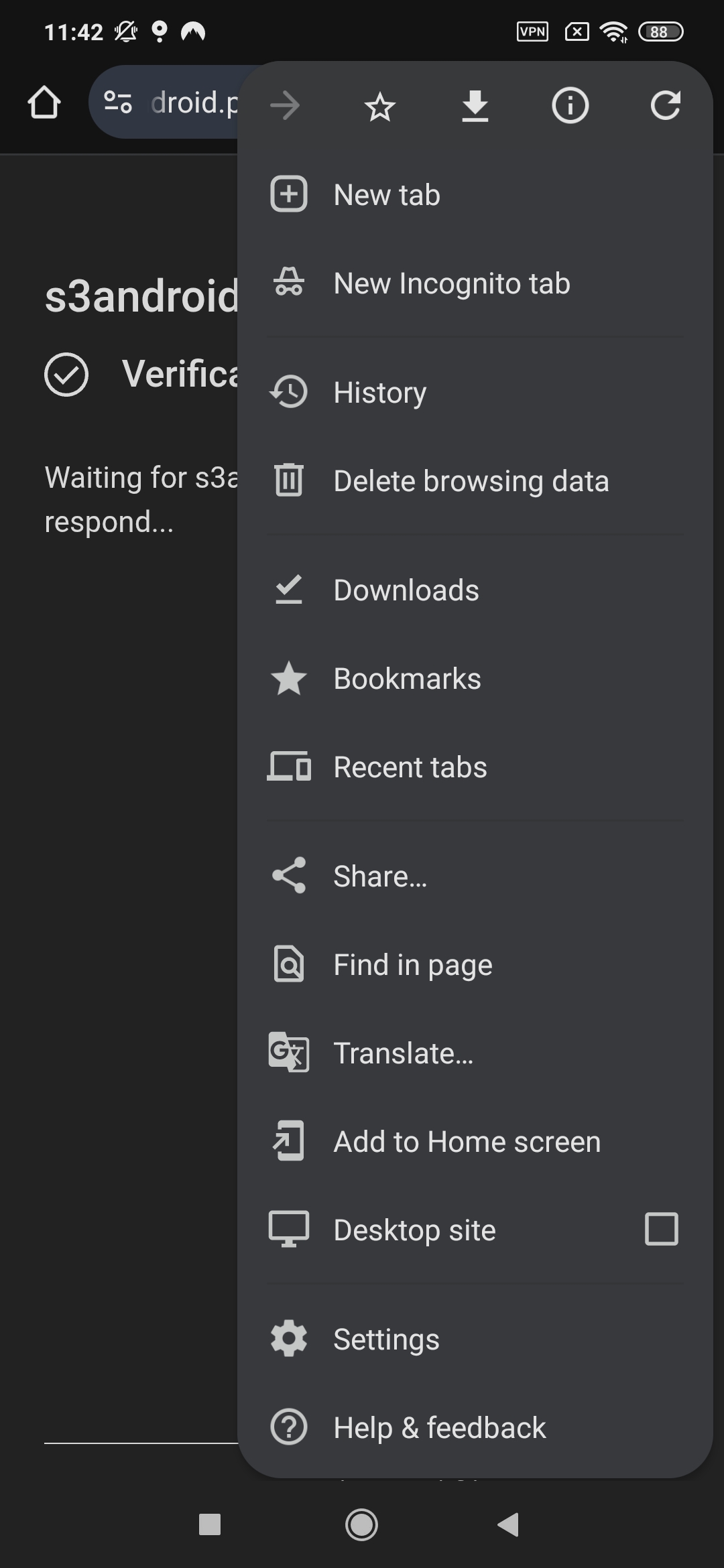 Step9. Go back to the browser and to "Downloads" in the menu.