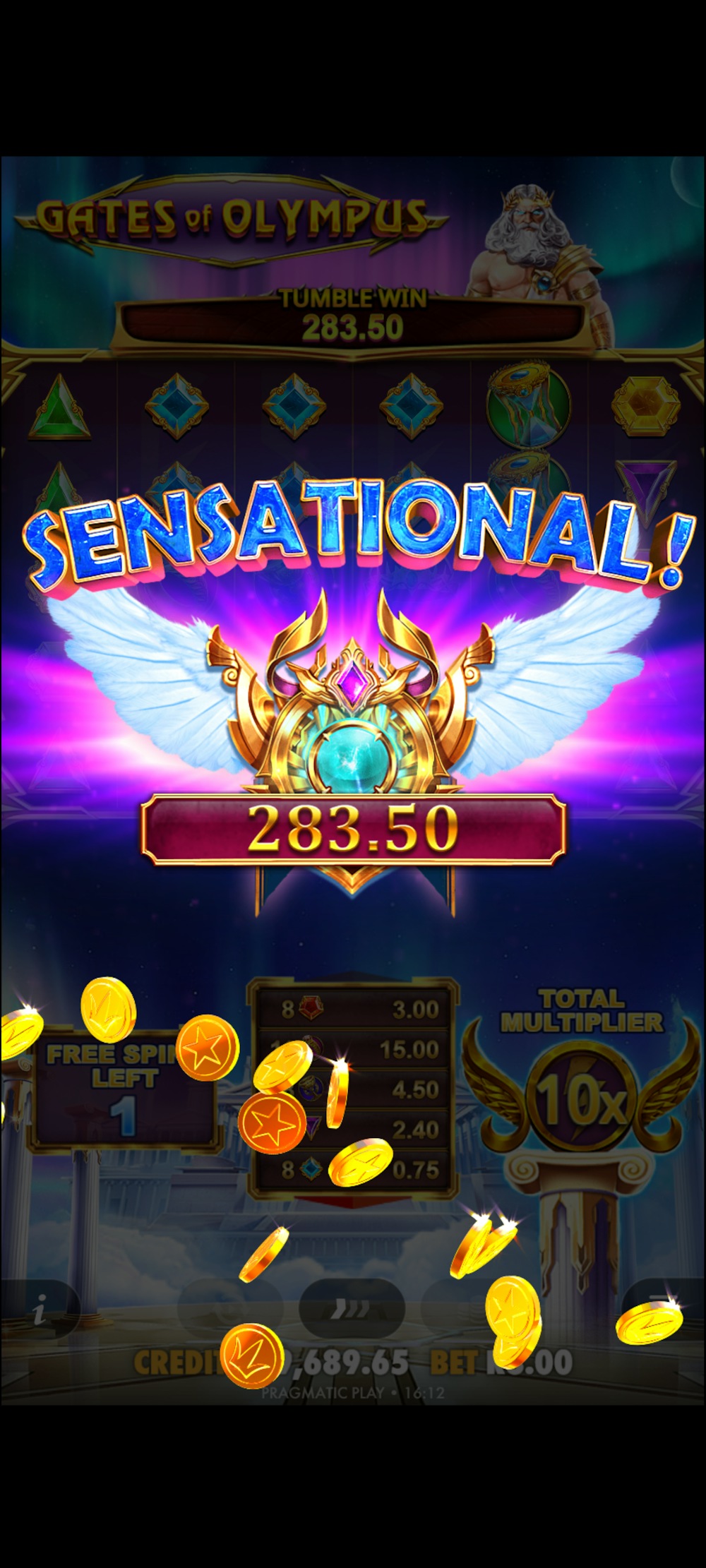 Gates of Olympus Sensational Win