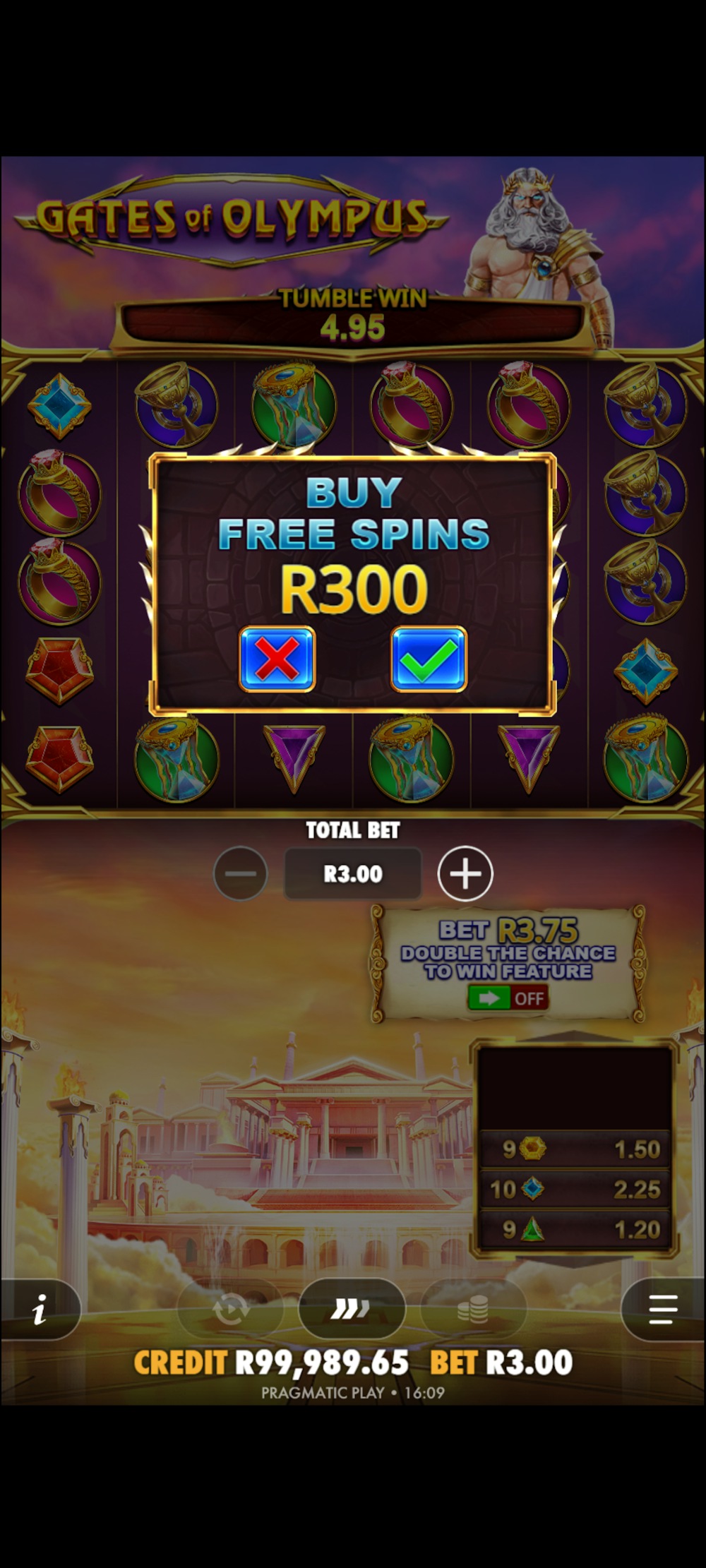 Gates of Olympus free spin buy