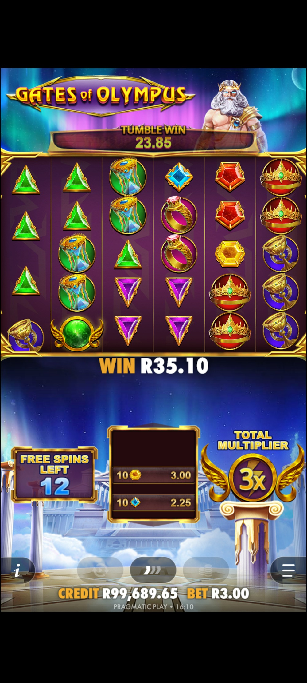 Gates of Olympus bonus round