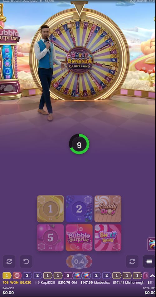 testing Sweet Bonanza Candyland at Spin Palace casino