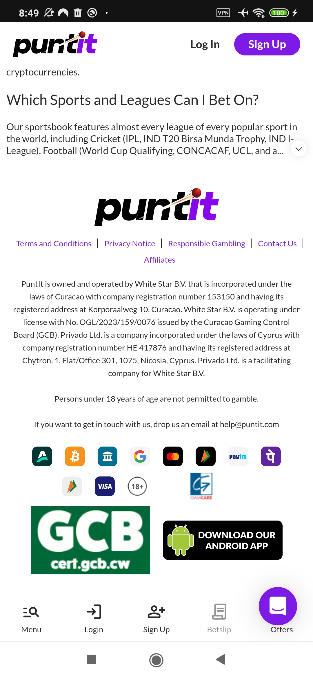 2 - Tap the Android logo.