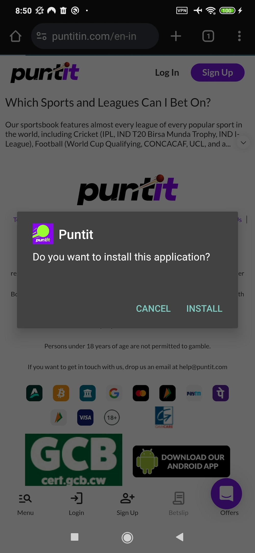 6 - Confirm and start installing the app.