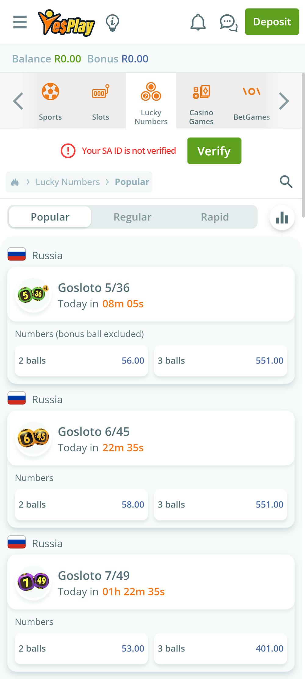 3 - Open LuckyNumbers.