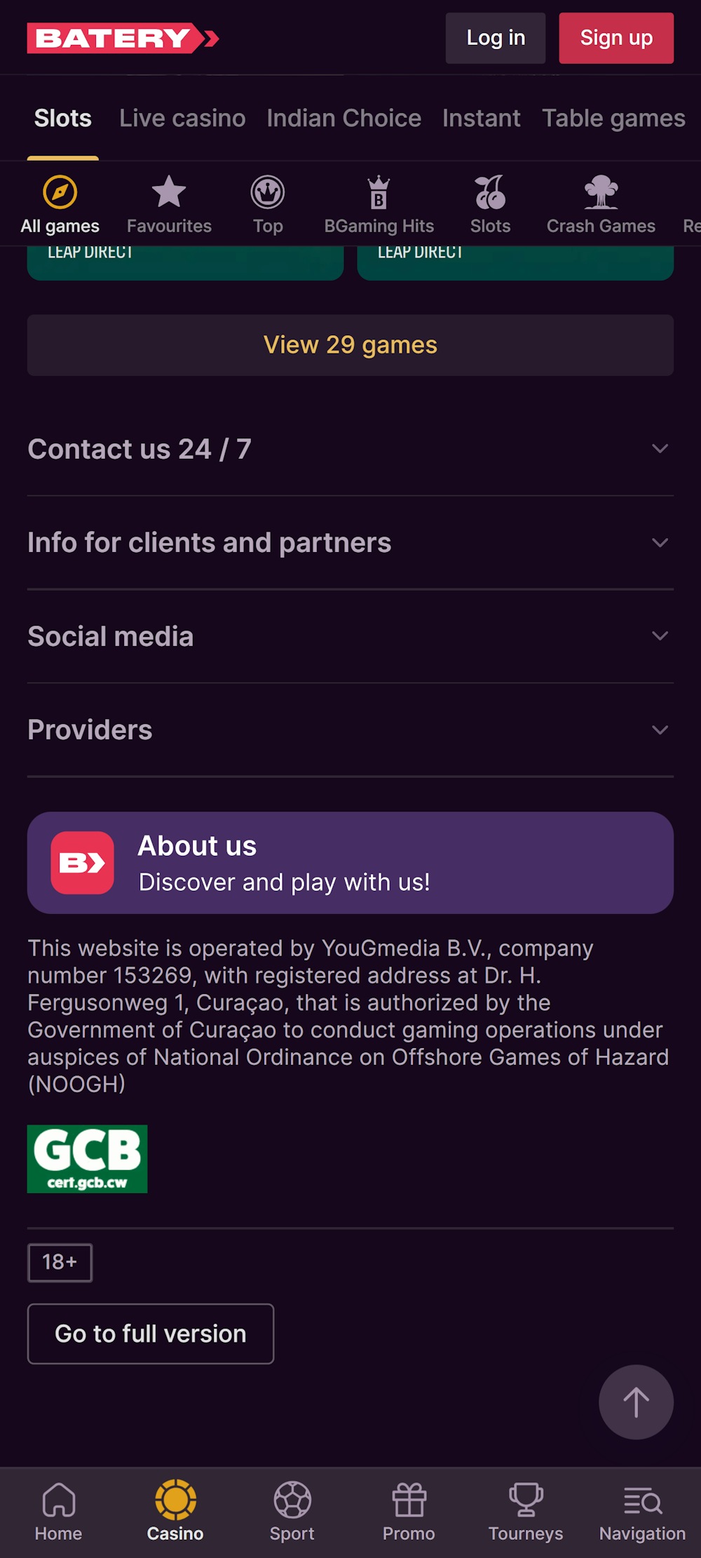 Baterybet India Footer