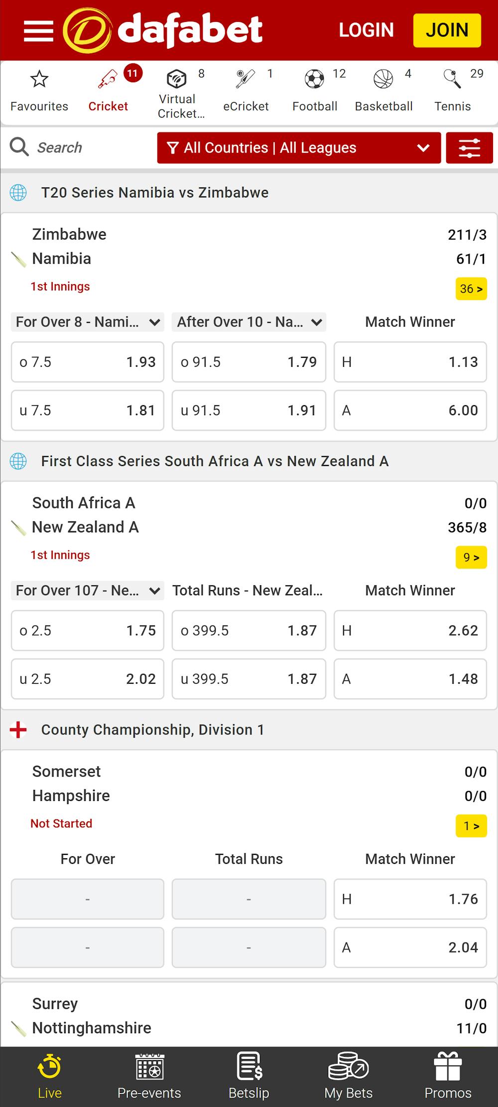 dafabet-sportsbook-lobby