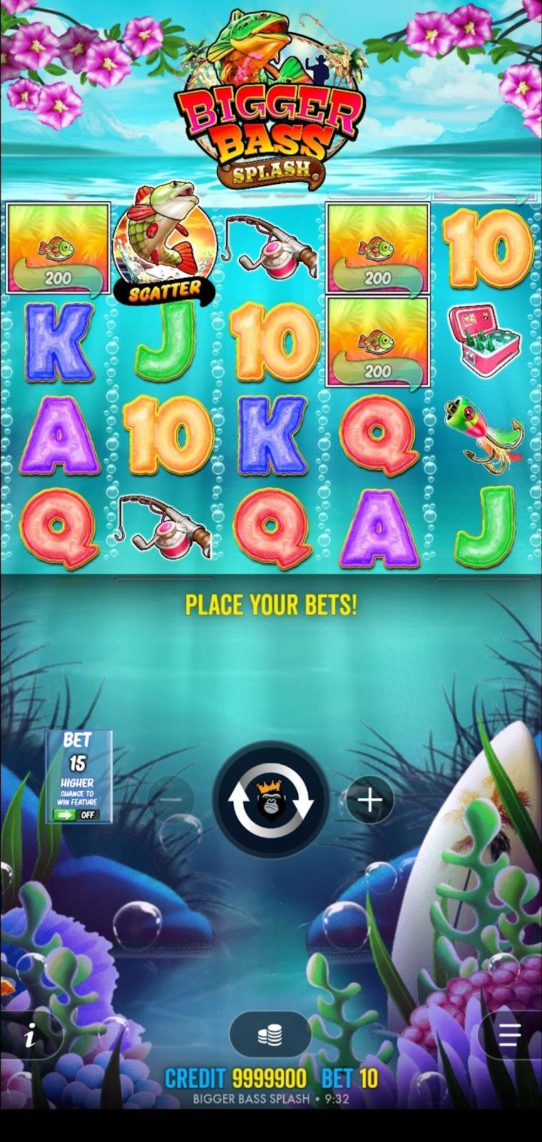 testing bigger bass splash pokie at WinRolla